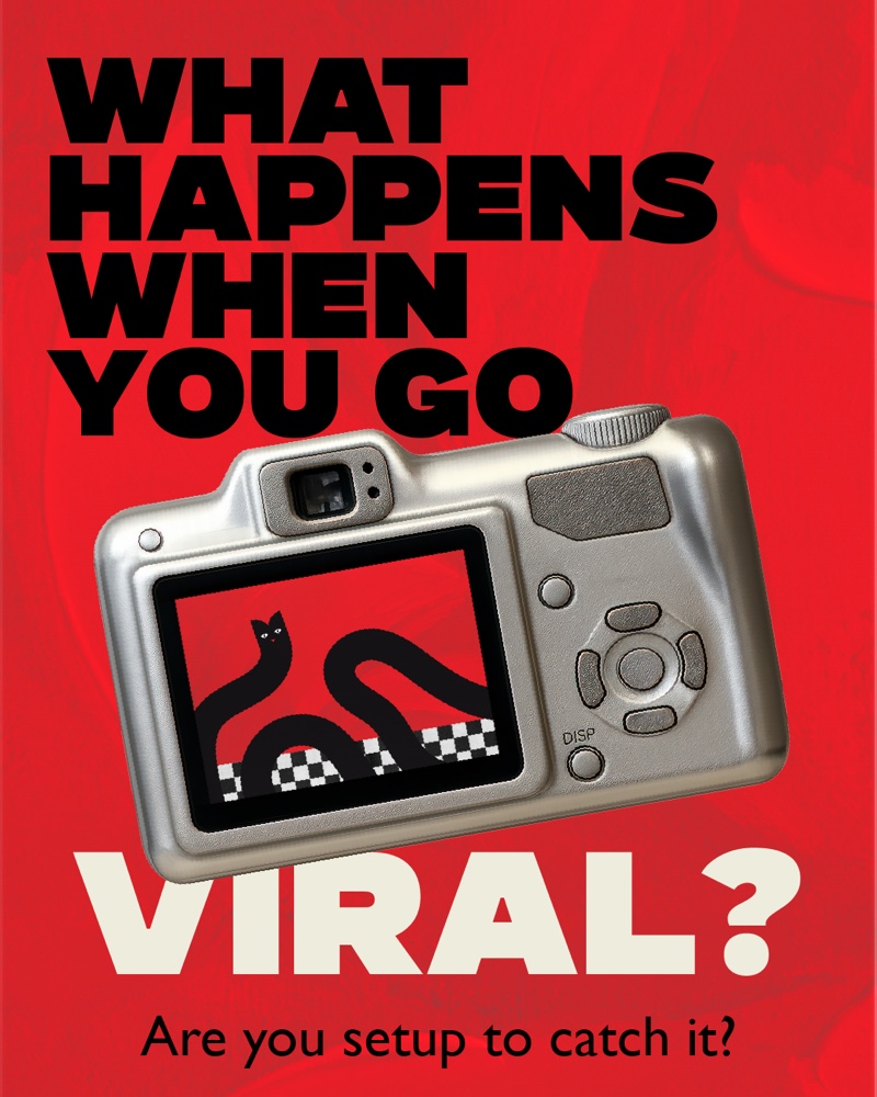 Partner carousel: bold headline with camera photograph on red