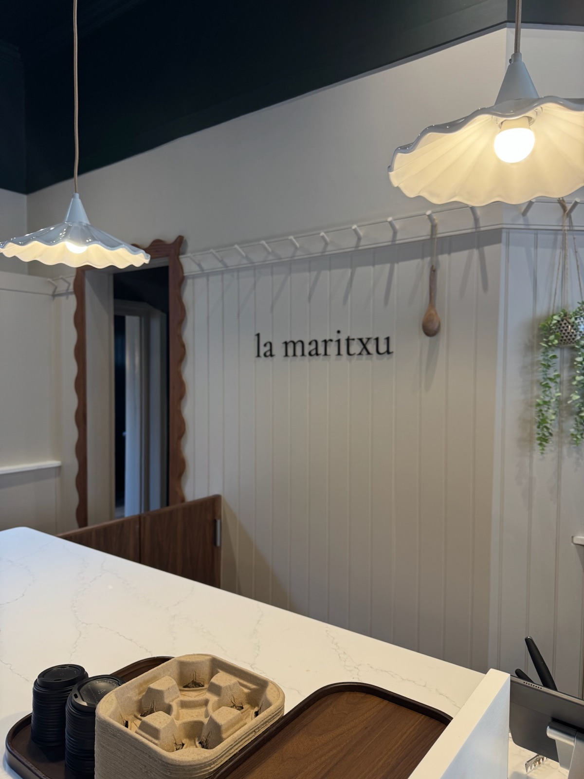La Maritxu wall signage inside the Greenwich store