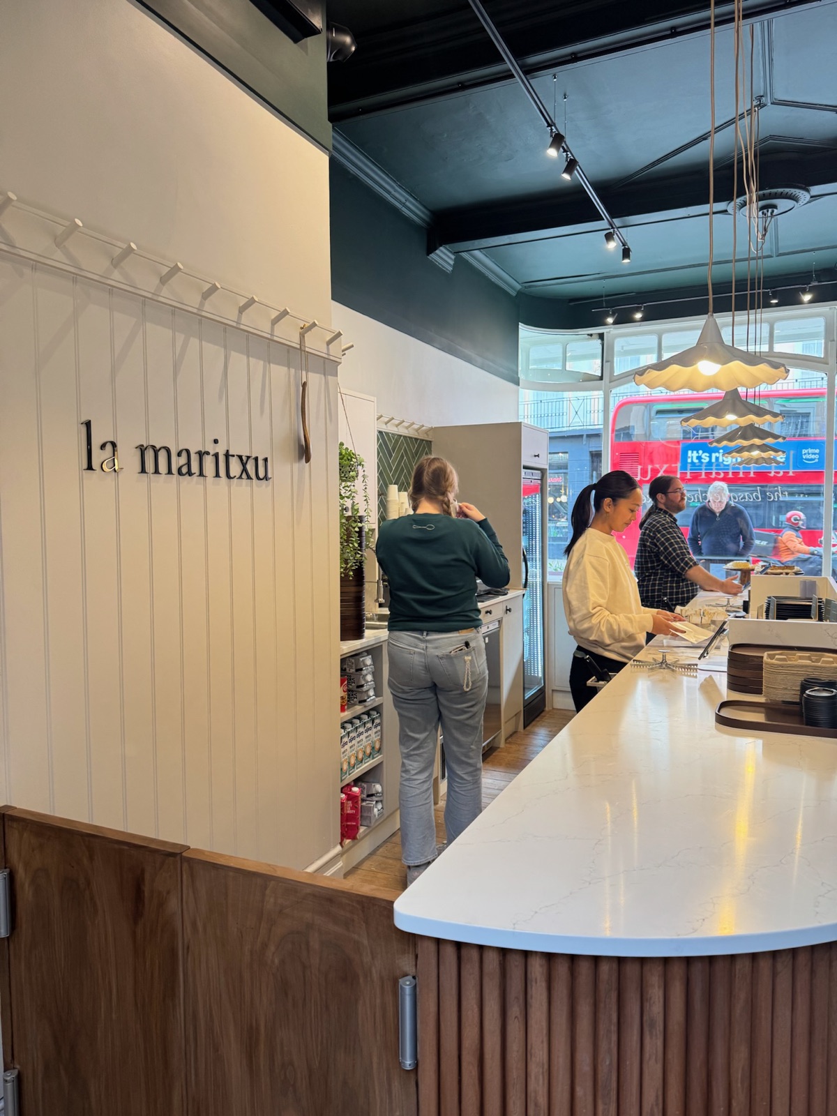 La Maritxu Greenwich storefront and counter from the street